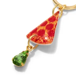 Haricot Vert Small Hoop Earrings with NYC Icon Charms