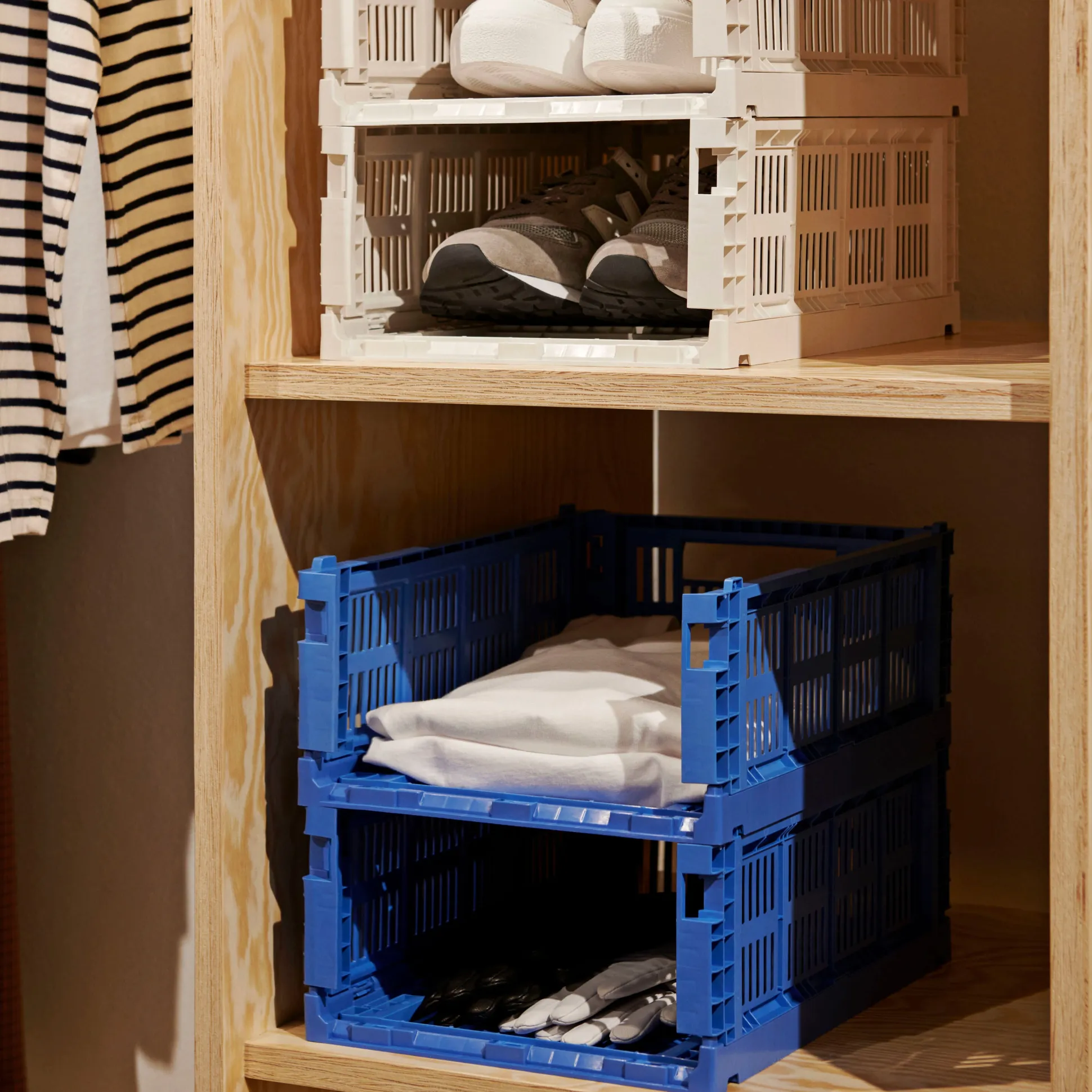 HAY Recycled Plastic Collapsible Color Crate