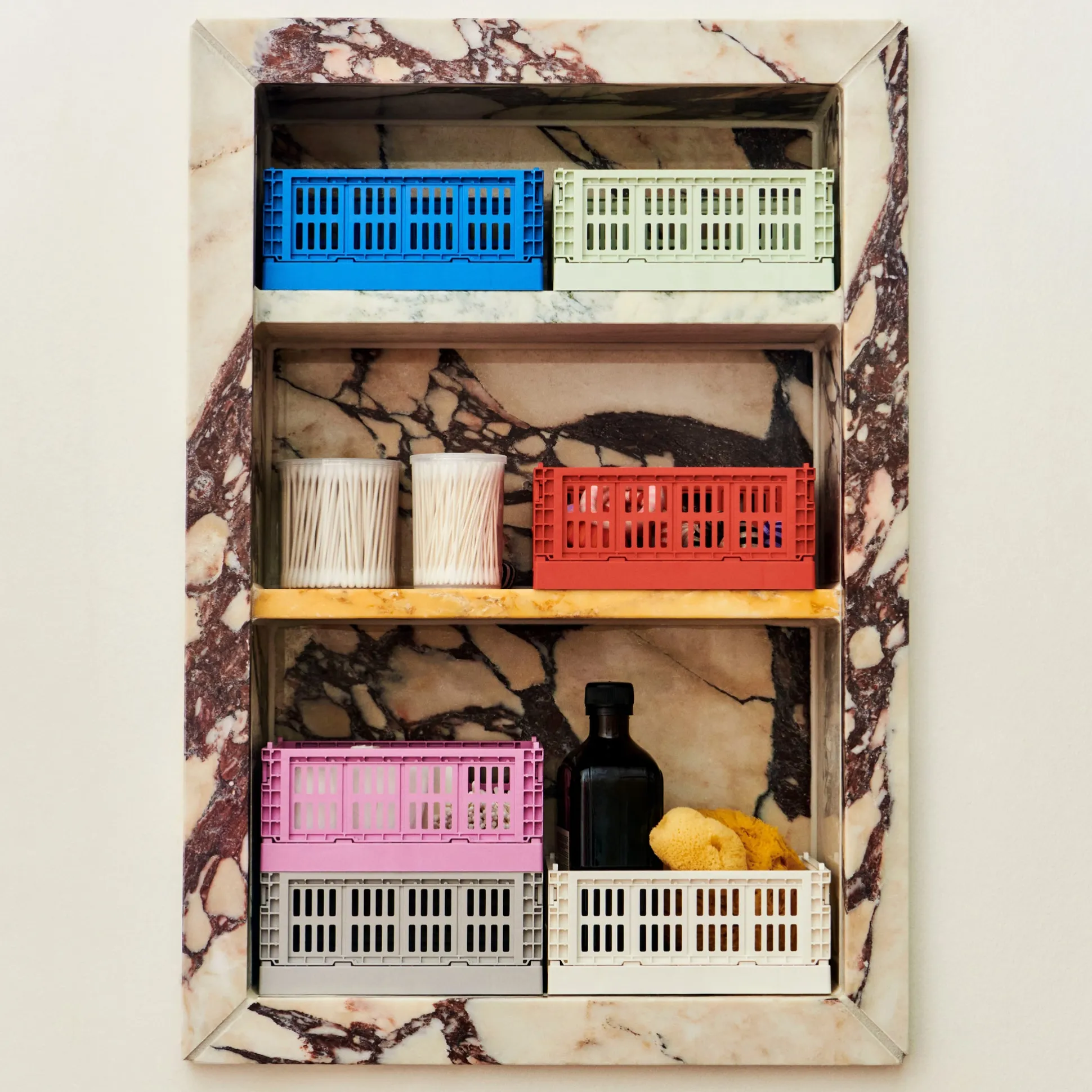 HAY Recycled Plastic Collapsible Color Crate
