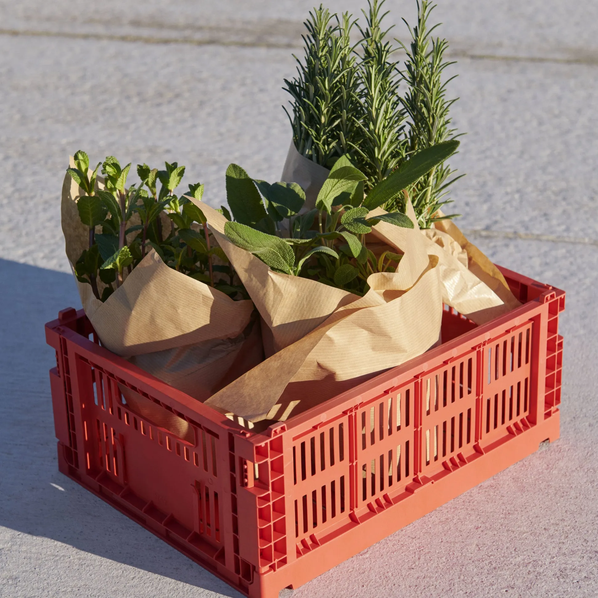 HAY Recycled Plastic Collapsible Color Crate