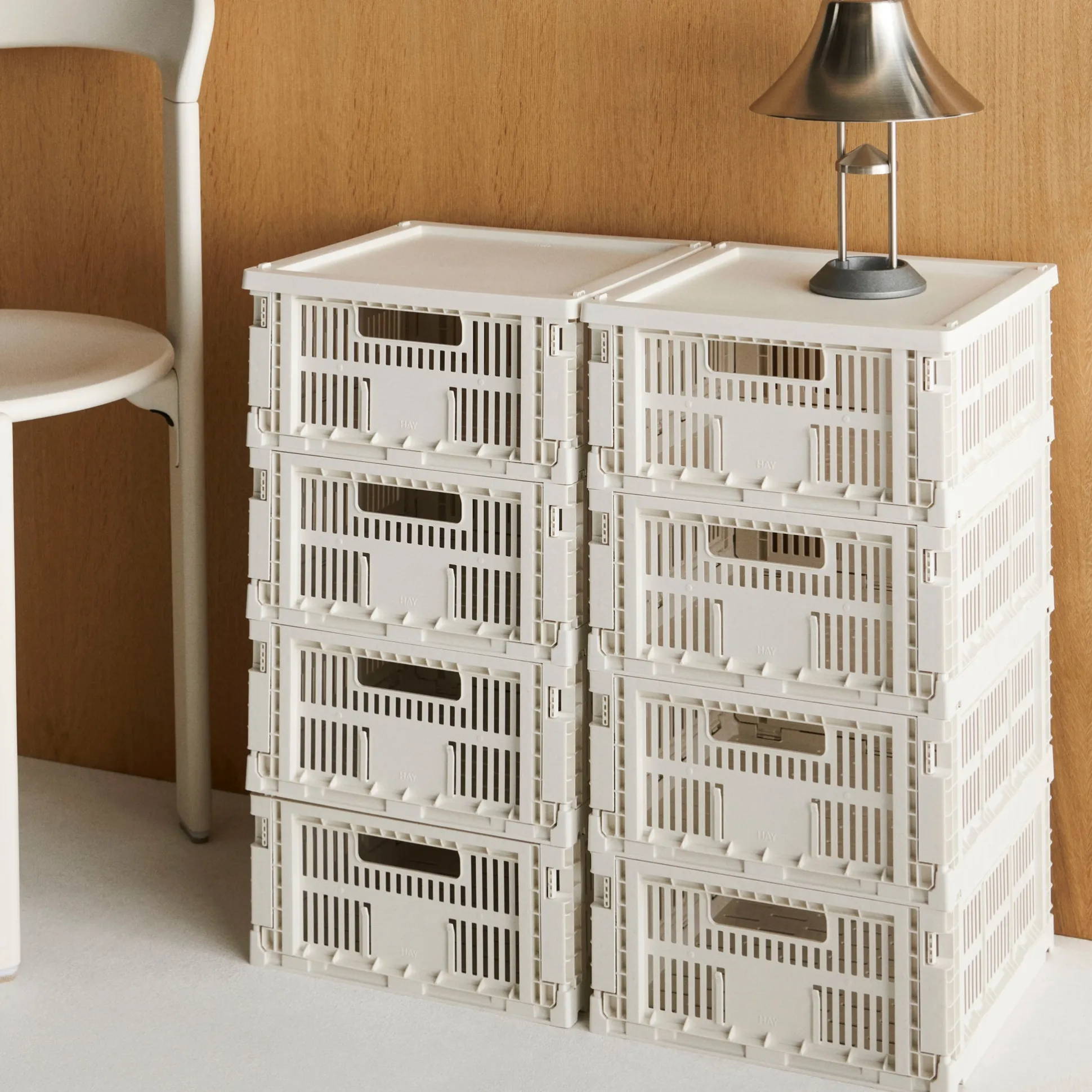 HAY Recycled Storage Bin Collapsible Plastic Lid