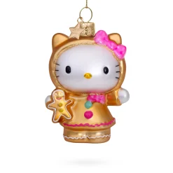 Hello Kitty Glass Holiday Ornament - Hello Kitty Gingerbread
