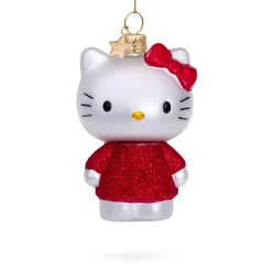 Hello Kitty Glass Holiday Ornament - Hello Kitty Red Dress
