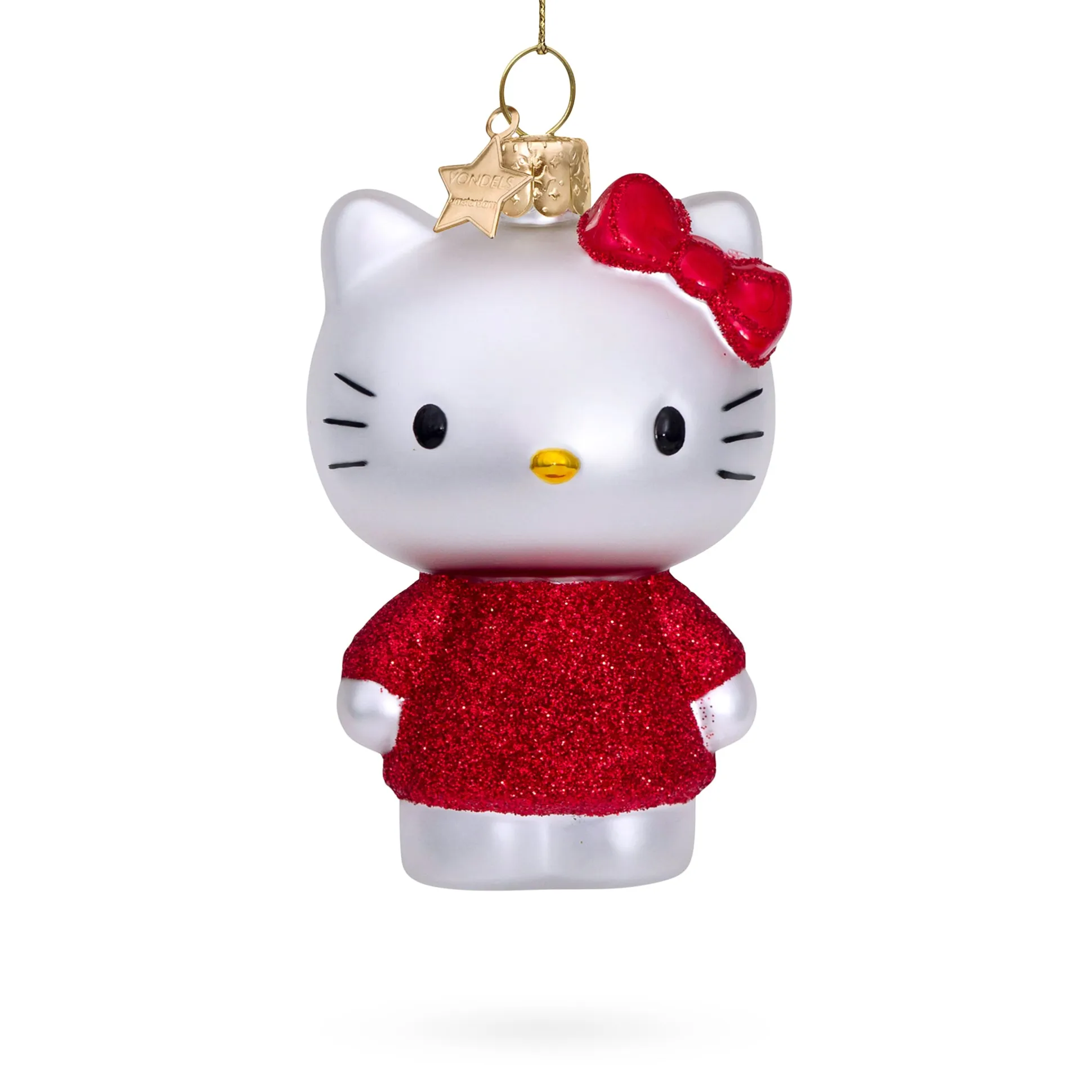 Hello Kitty Glass Holiday Ornament - Hello Kitty Red Dress