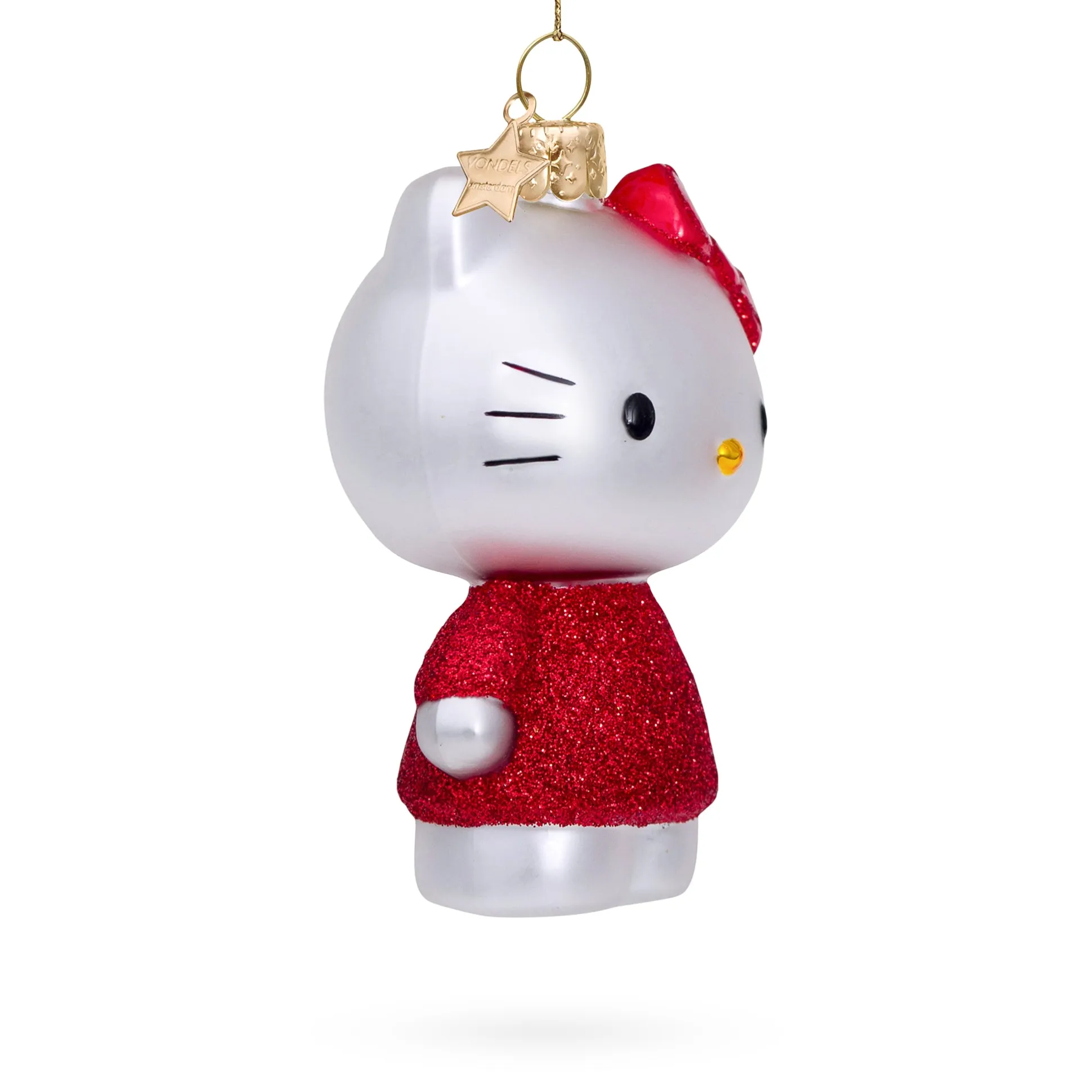 Hello Kitty Glass Holiday Ornament - Hello Kitty Red Dress