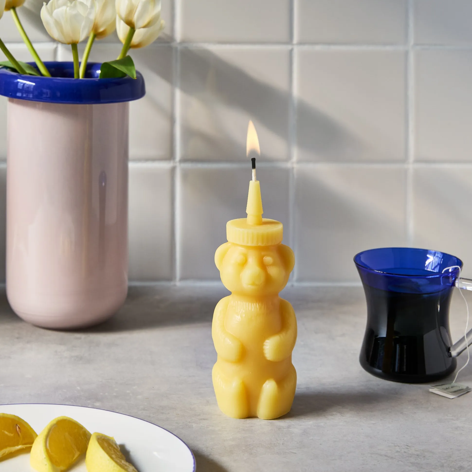Honey Bear Beeswax Candle