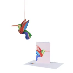 Hummingbird Pop-Out Greeting Card