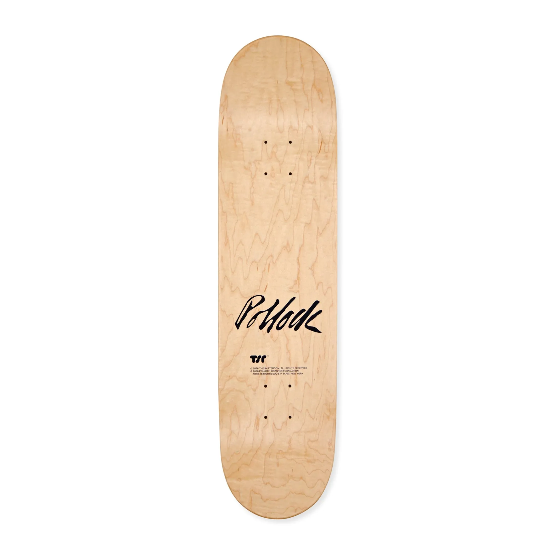 Jackson Pollock White Light Skateboard Triptych from The Skateroom