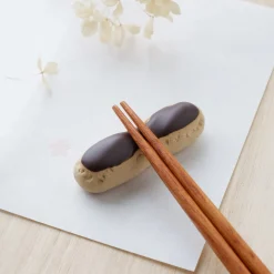 Japanese Ceramic Food Chopsticks Rest - Chocolate Eclair