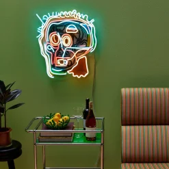 Jean-Michel Basquiat Head Neon Sign
