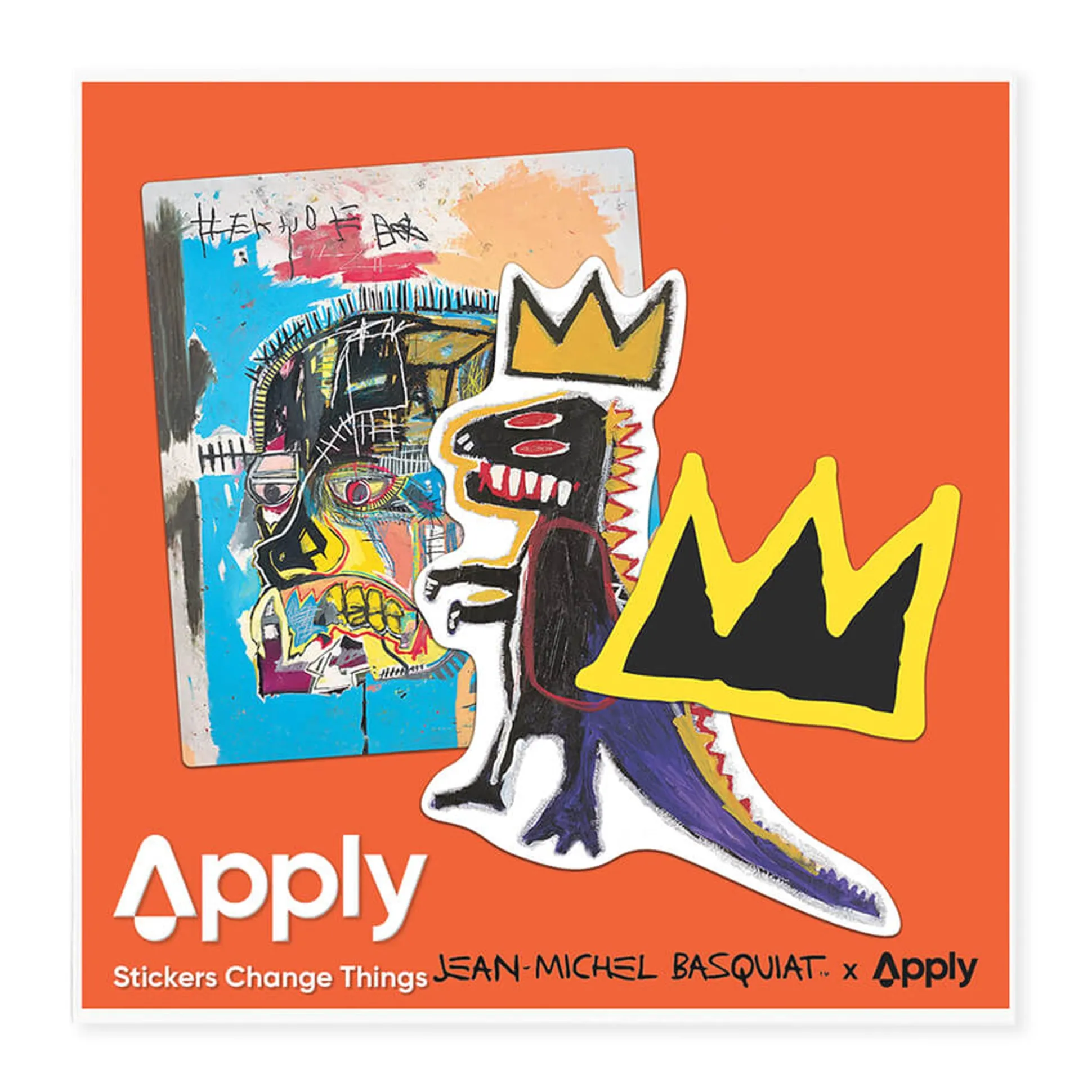 Jean-Michel Basquiat's Greatest Hits Apply Stickers - Set of 3