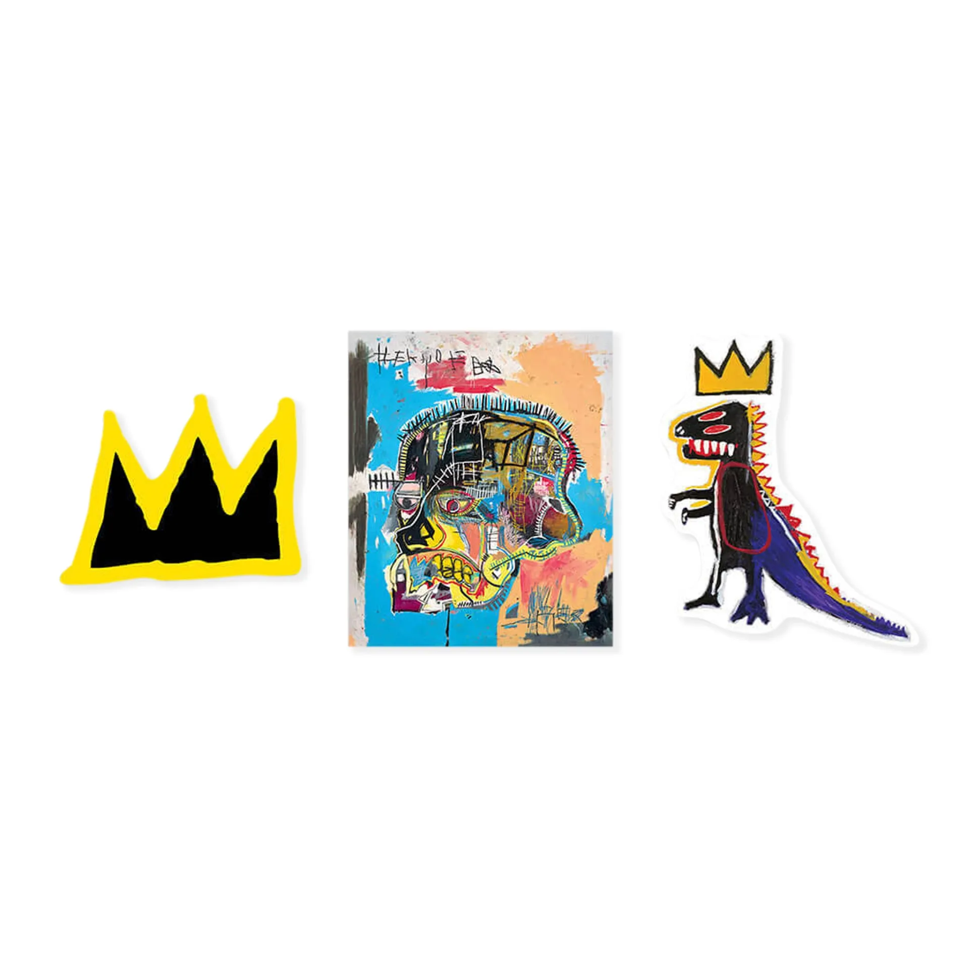 Jean-Michel Basquiat's Greatest Hits Apply Stickers - Set of 3