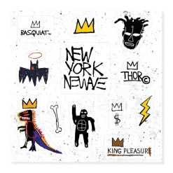 Jean-Michel Basquiat's Icons Apply Stickers - Set of 12
