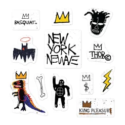 Jean-Michel Basquiat's Icons Apply Stickers - Set of 12