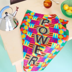 Jeffrey Gibson Power Linen Tea Towel