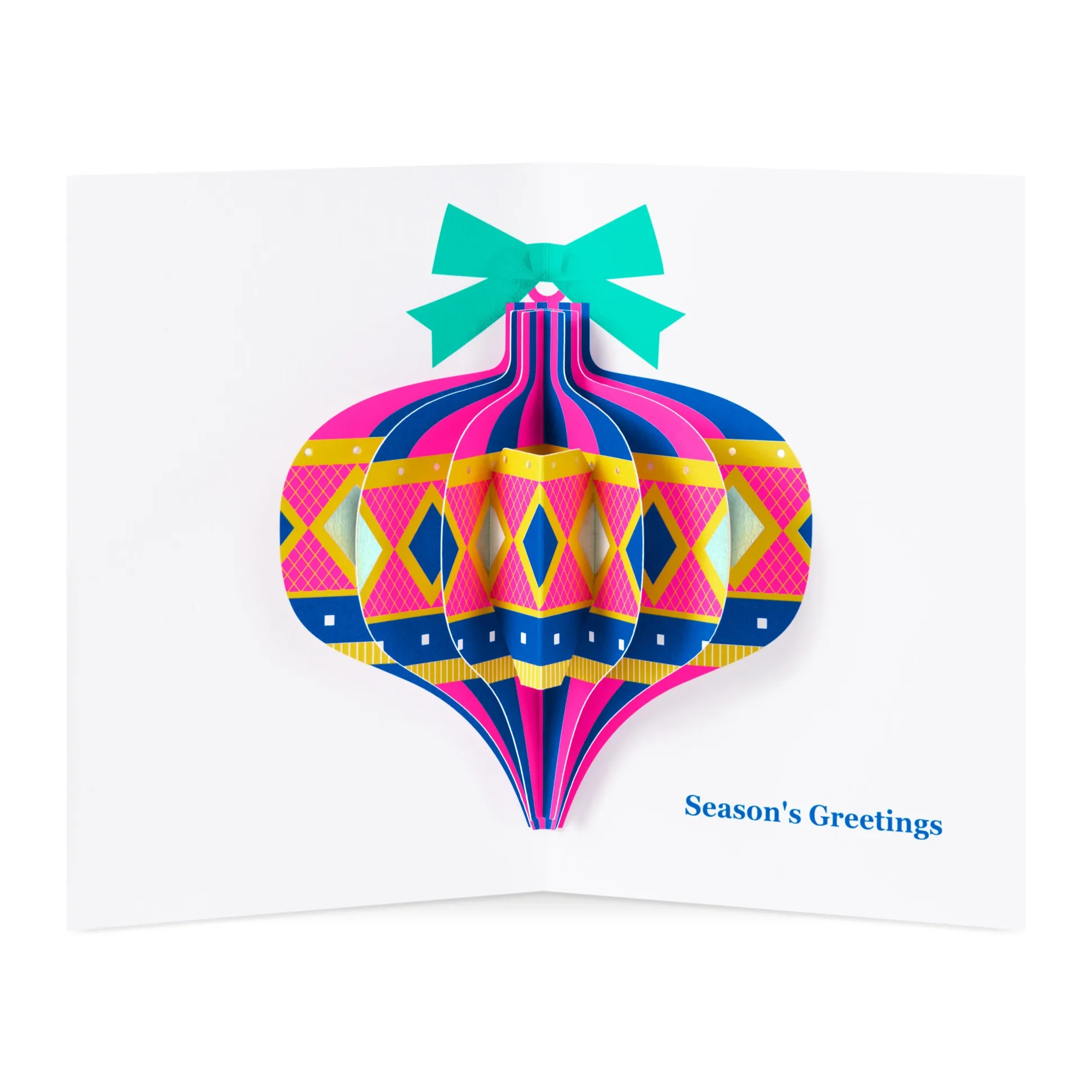 Jeweled Ornament Holiday Pop-Up Cards - Set of 8