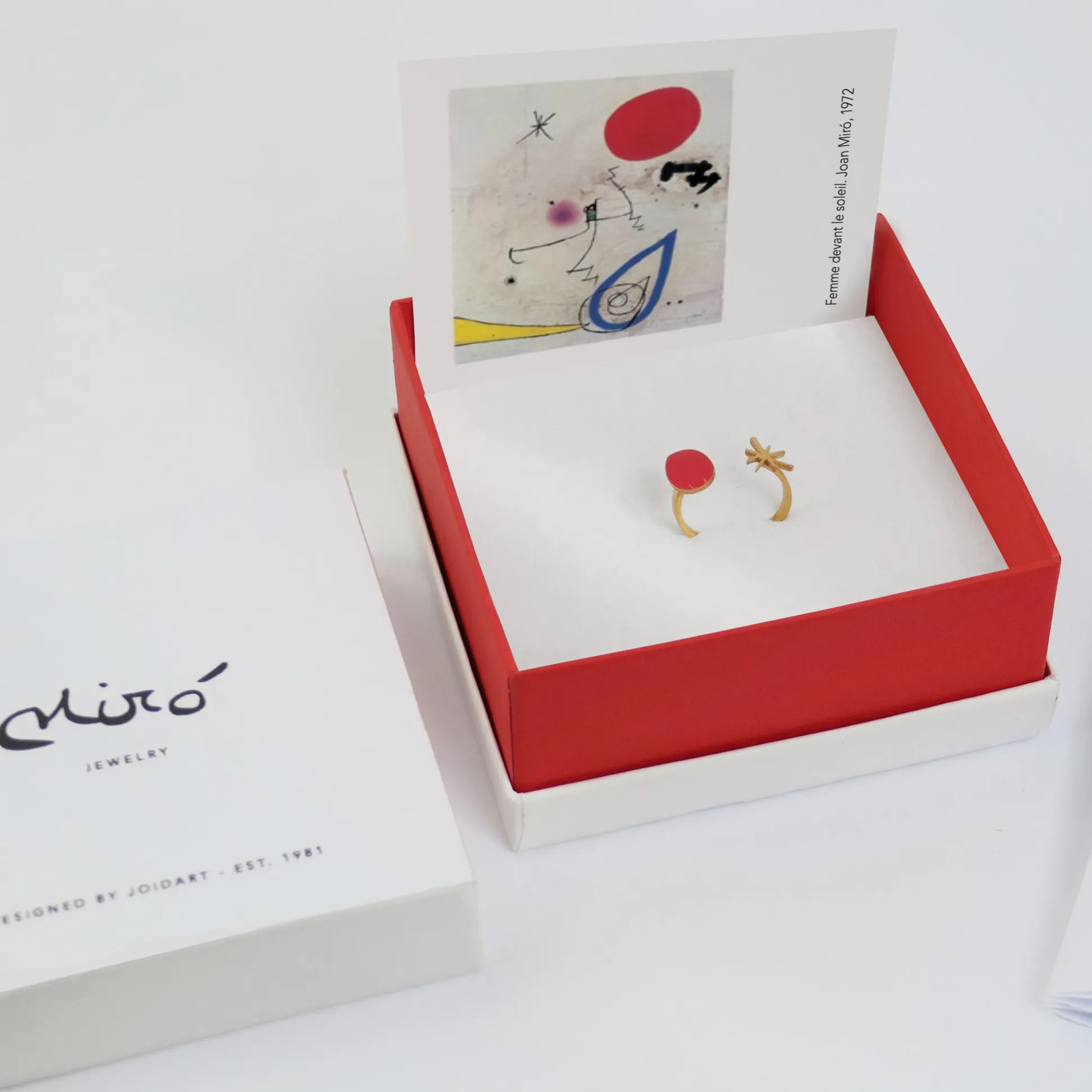 Joan Miró Gold-Plated Dot & Star Cuff Ring