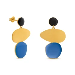Joan Miró Gold-Plated Linear Dots Earrings