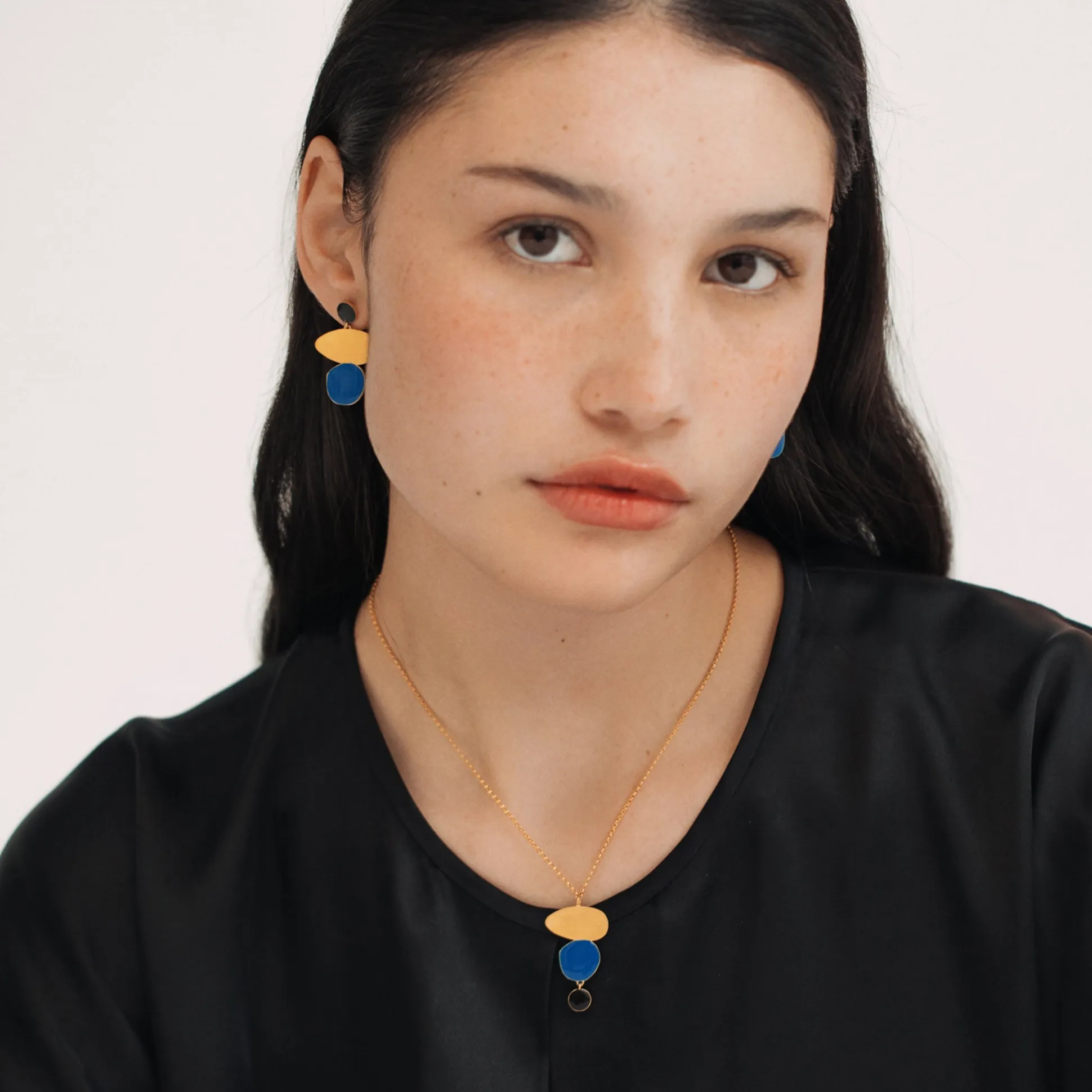 Joan Miró Gold-Plated Linear Dots Necklace