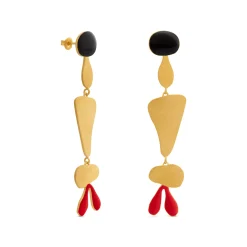 Joan Miró Gold-Plated Linear Shapes Earrings