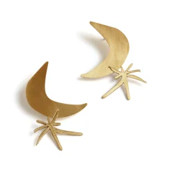 Joan Miró Gold-Plated Moon & Star Earrings