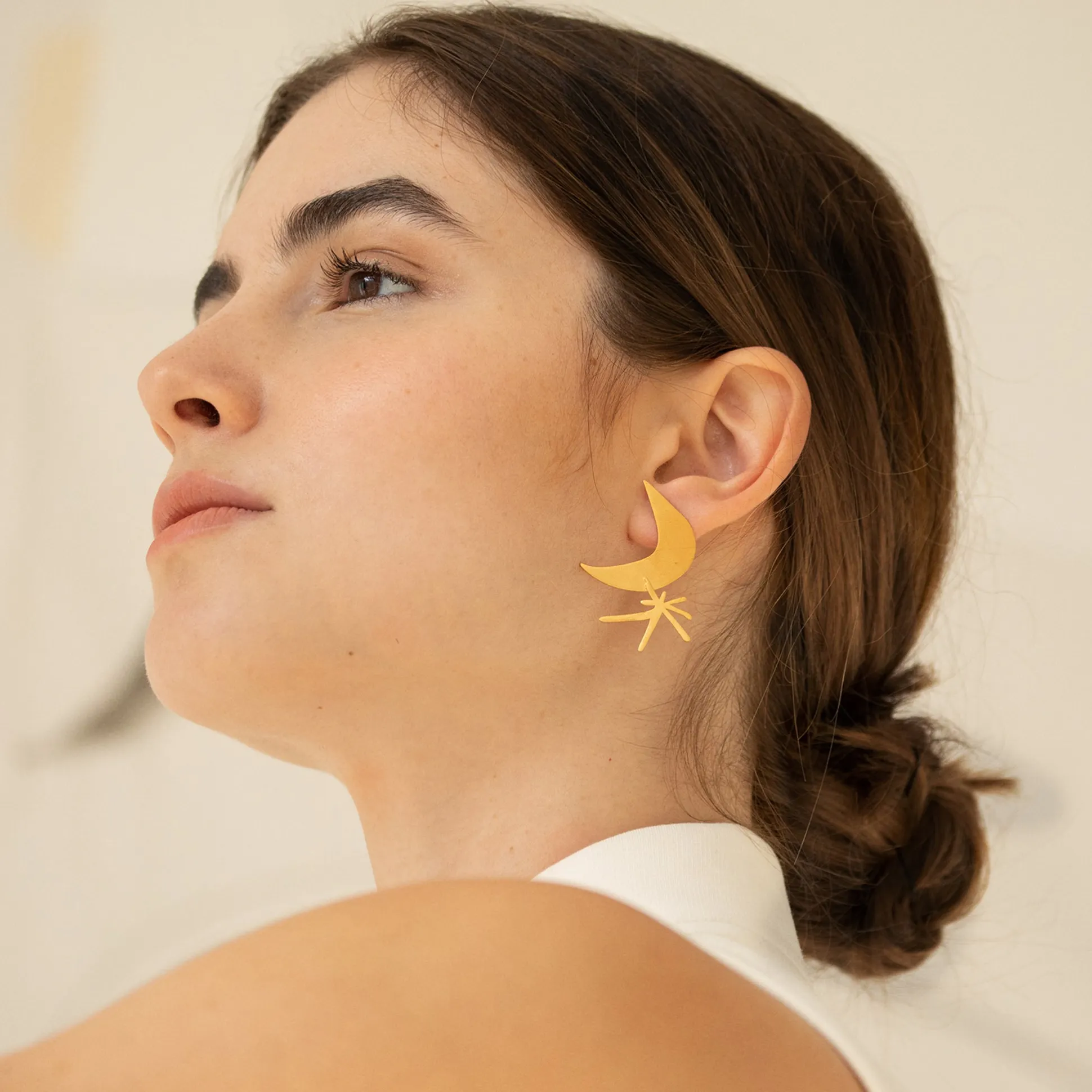Joan Miró Gold-Plated Moon & Star Earrings