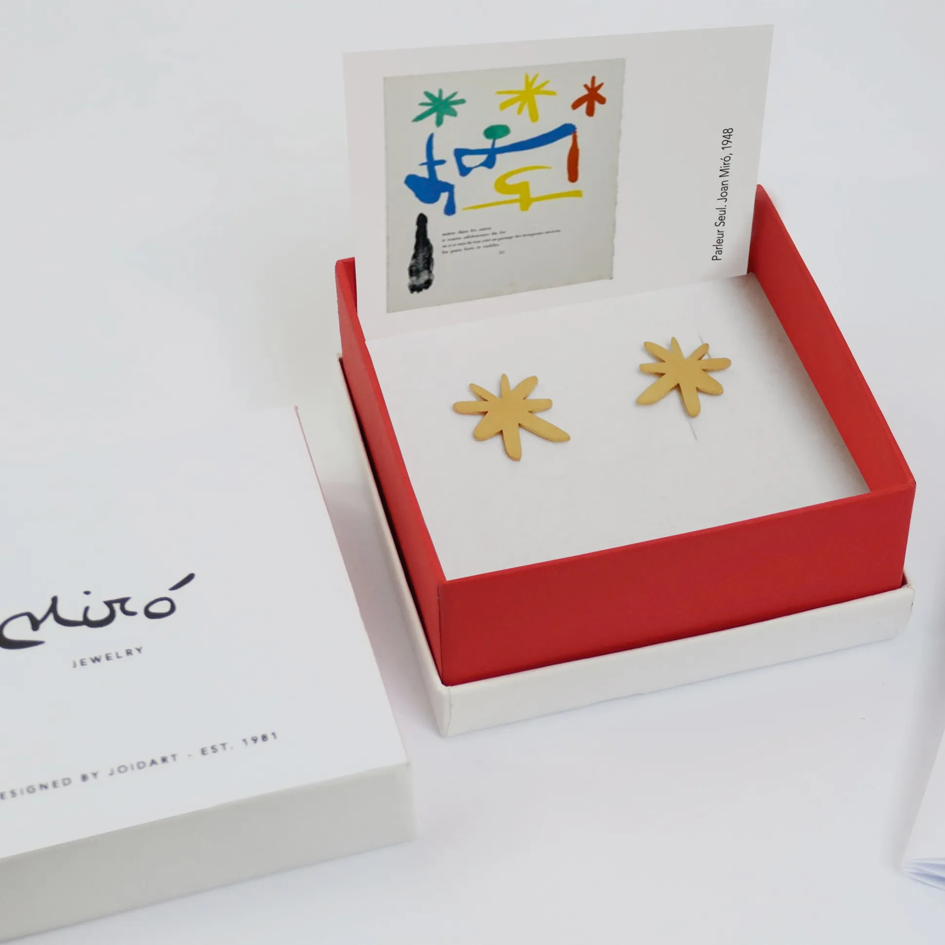 Joan Miró Gold-Plated Star Earrings