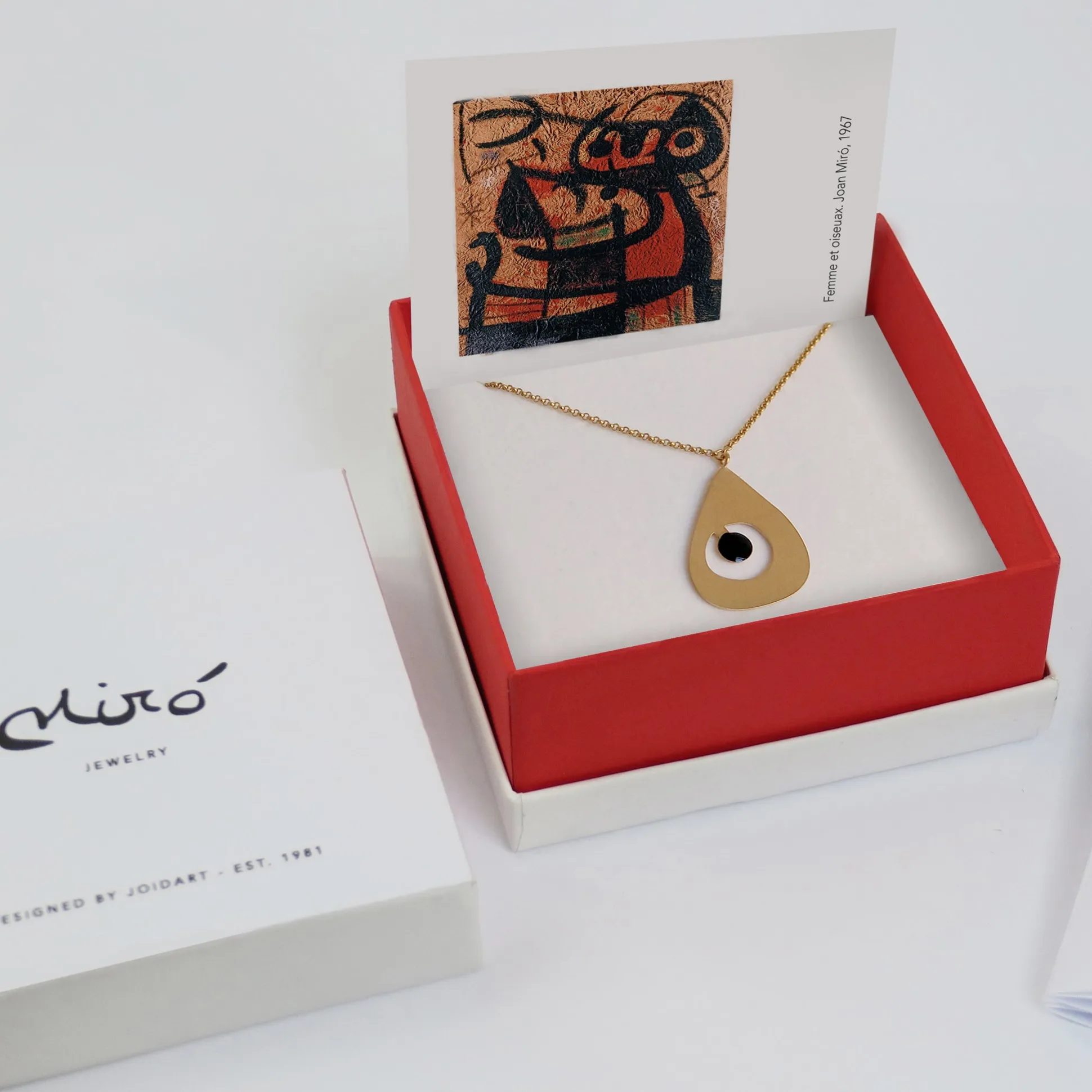 Joan Miró Gold-Plated Teardrop Necklace