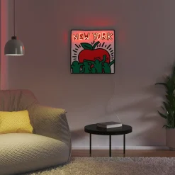 Keith Haring NYC Apple Neon Sign