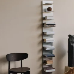 Lager Tall Wall-Mounted Book Shelf