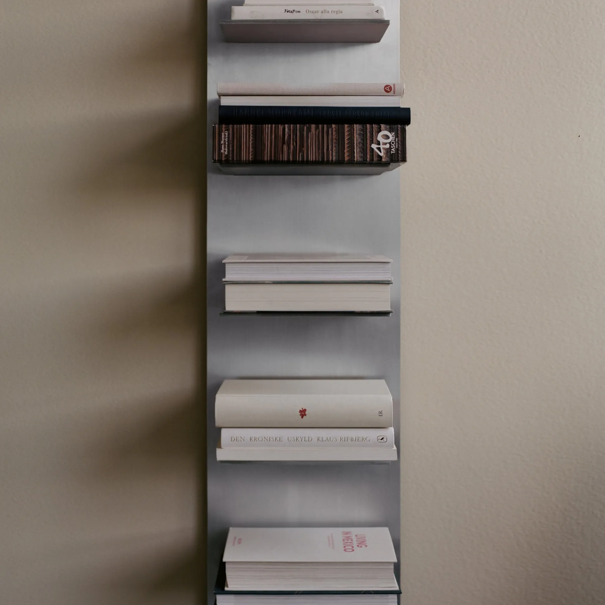 Lager Tall Wall-Mounted Book Shelf
