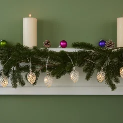 LED Holiday String Lights - Pinecone