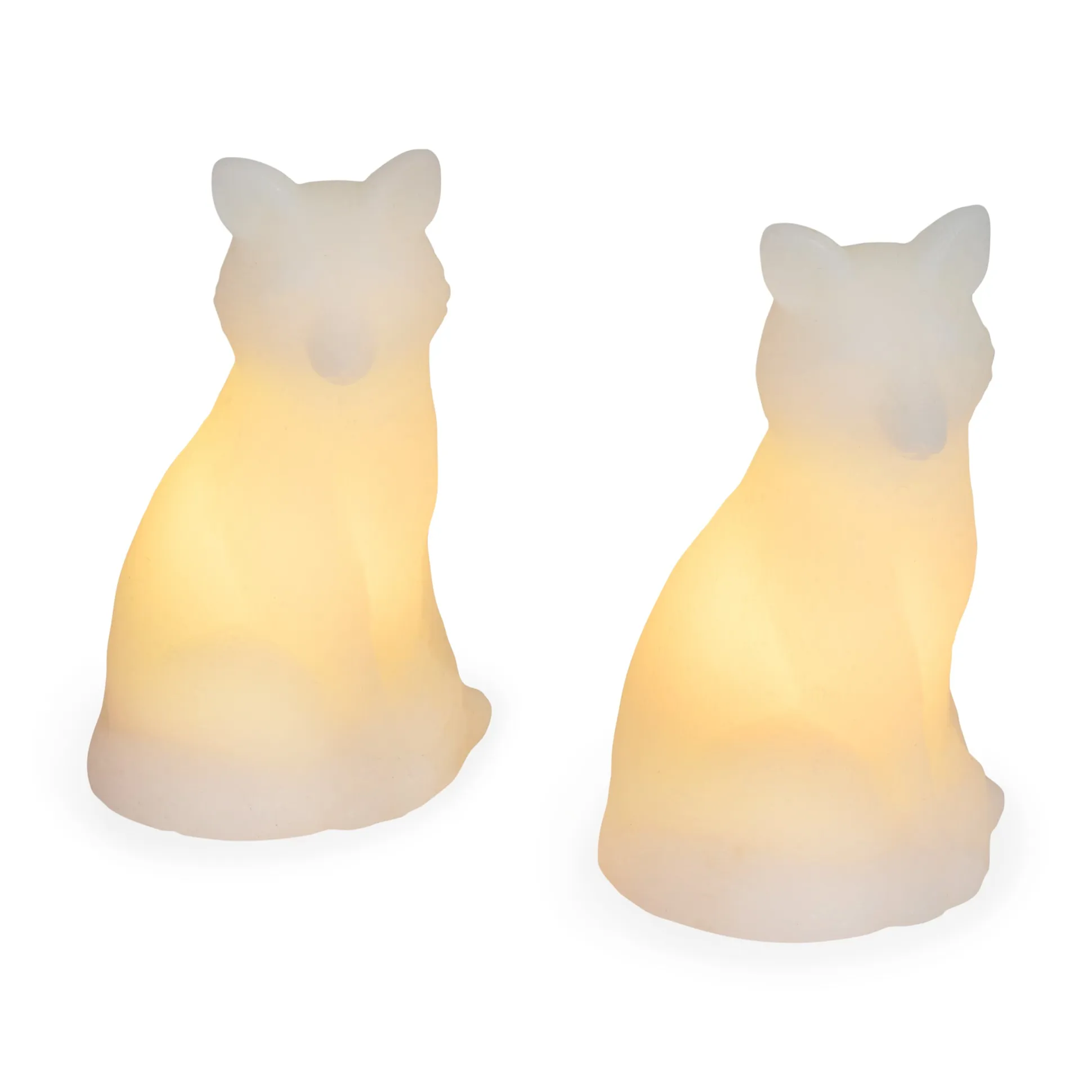 LED Wax Woodland Creature Holiday Decor - Set of 2
