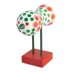 Lisa Larson Wooden Bird Object - Red Base