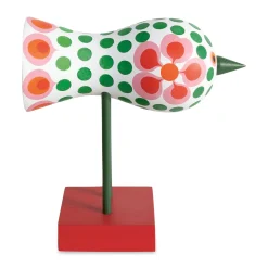 Lisa Larson Wooden Bird Object - Red Base