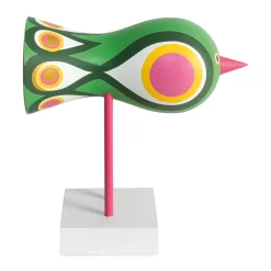 Lisa Larson Wooden Bird Object - White Base