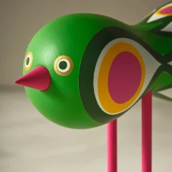 Lisa Larson Wooden Bird Object - White Base