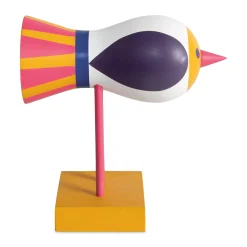 Lisa Larson Wooden Bird Object - Yellow Base
