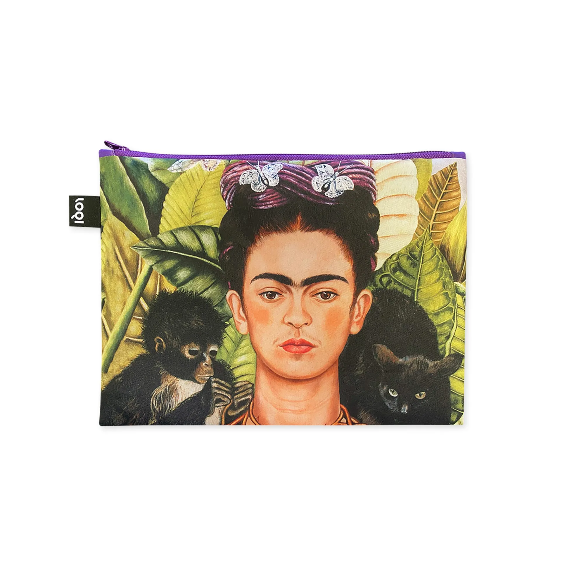 Loqi Frida Kahlo Recycled Polyester Pouches - Set of 3