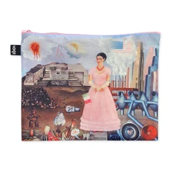 Loqi Frida Kahlo Recycled Polyester Pouches - Set of 3