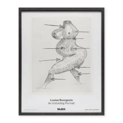 Louise Bougeois An Unfolding Portrait Framed Exhibition Poster