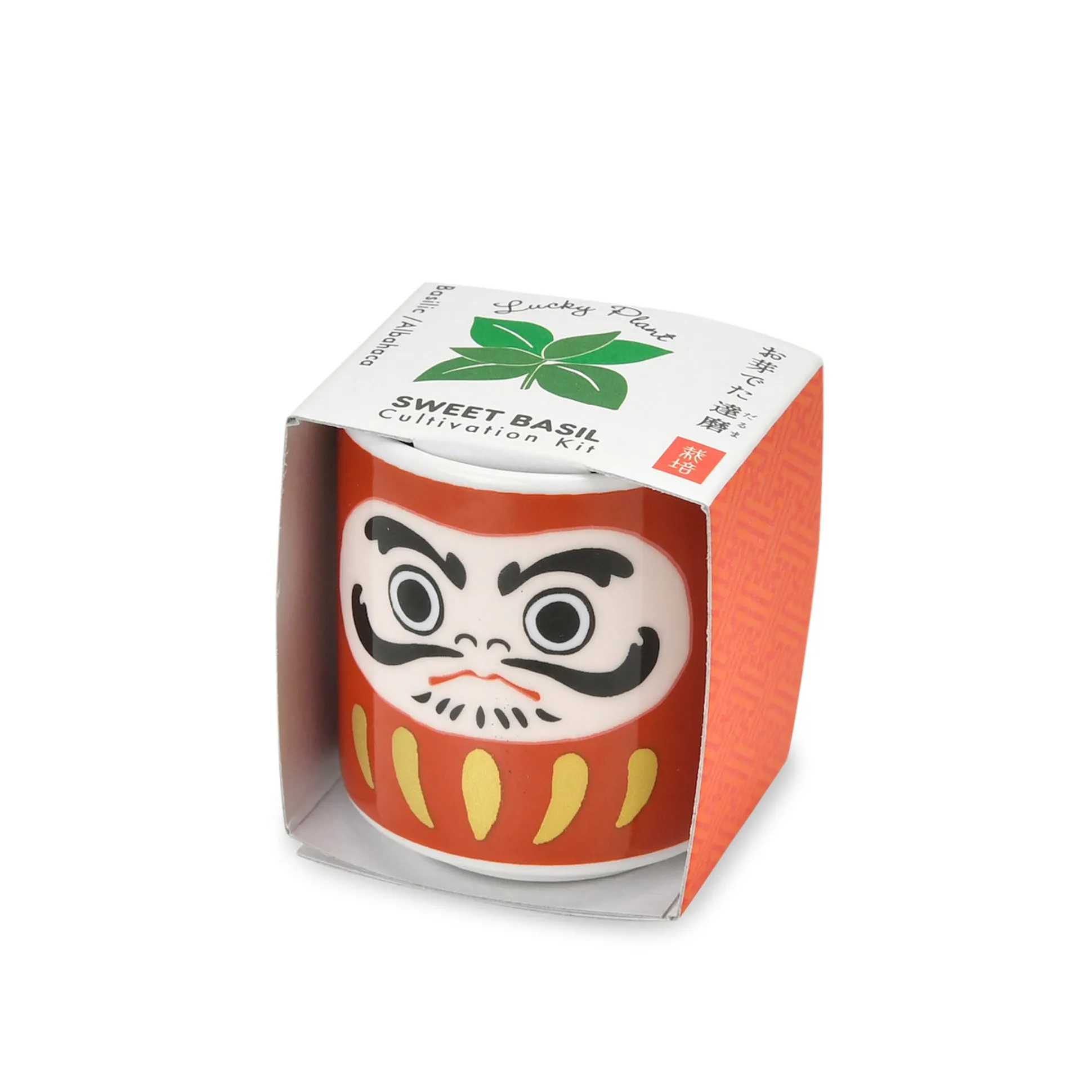Lucky Mini Planter Kit - Daruma / Basil