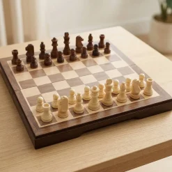 Magnetic Folding Chess & Checkers Set