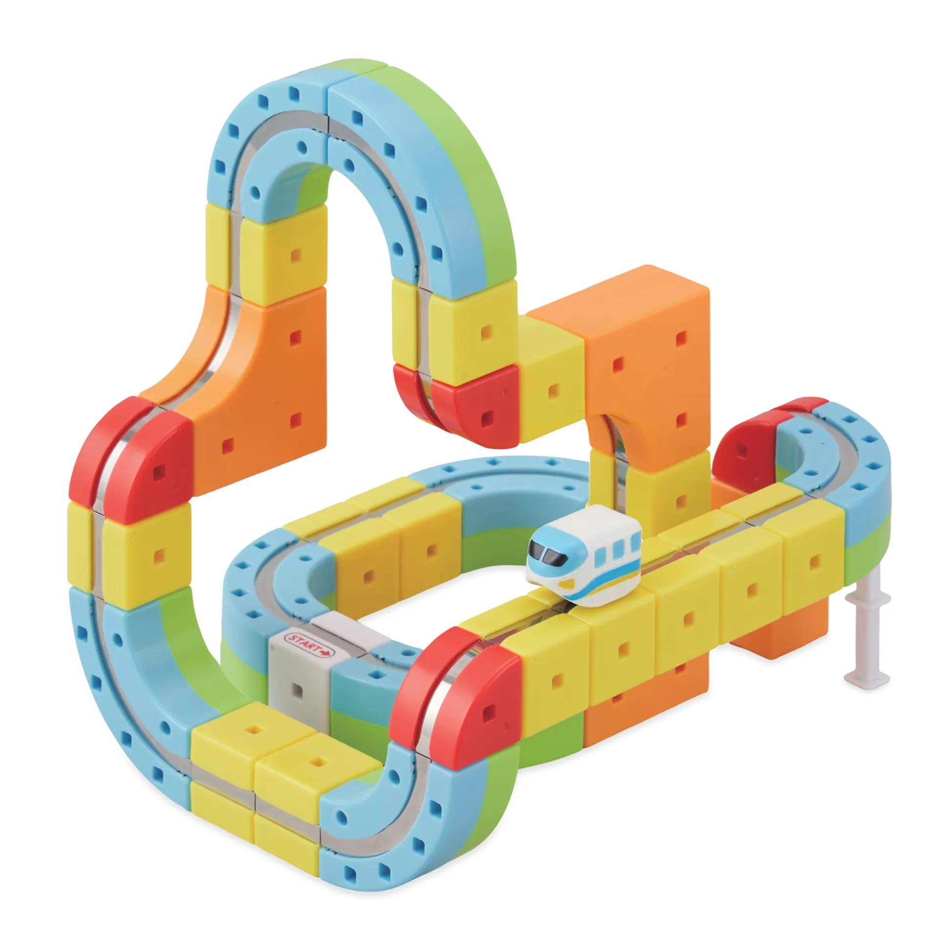 Magnetic Train Rail Cube Block Toy Set - Starter 32 pcs