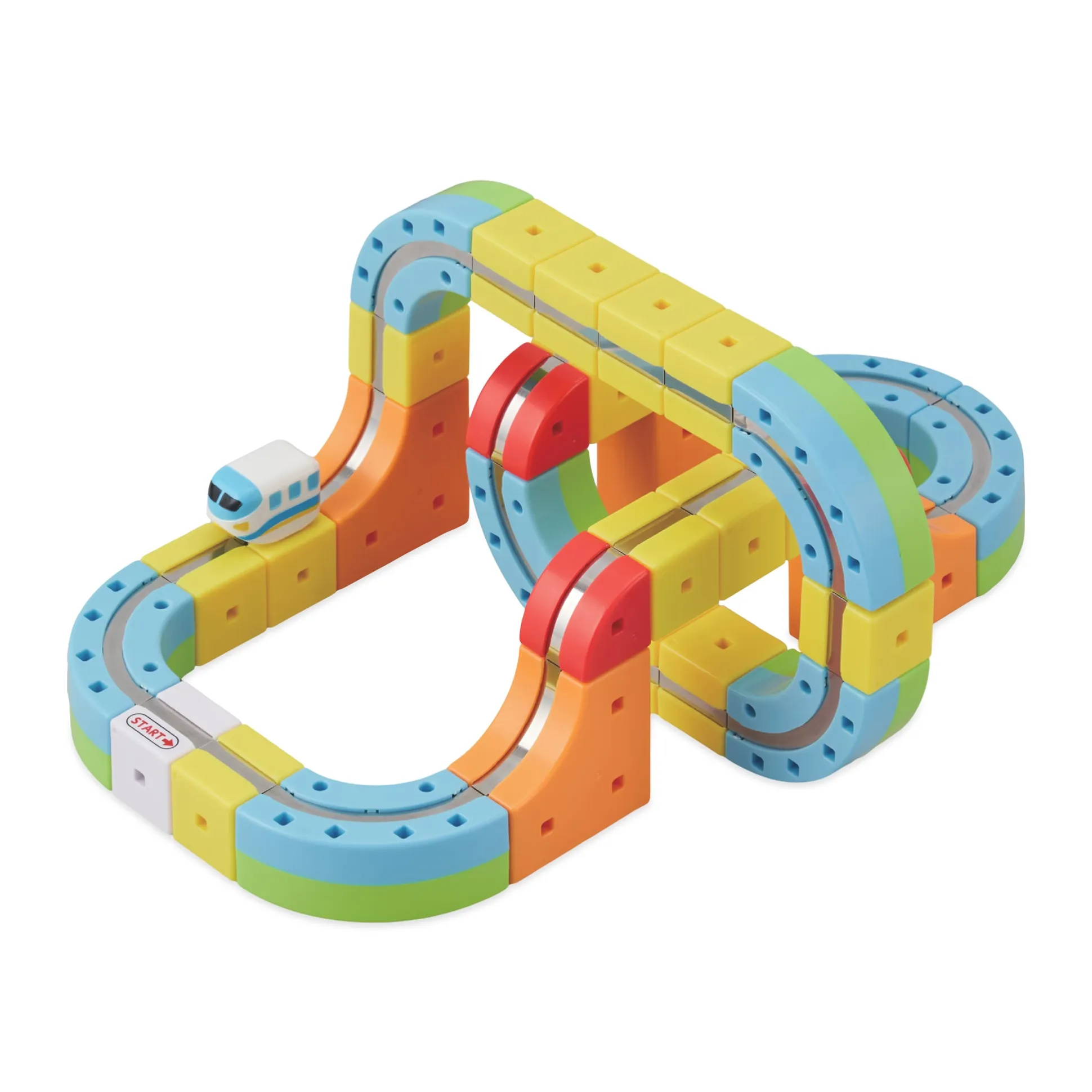 Magnetic Train Rail Cube Block Toy Set - Starter 32 pcs