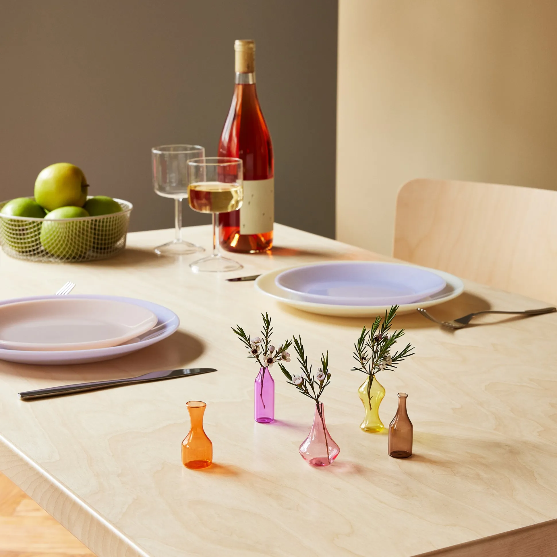 Malmaison Mini Glass Vases - Set of 5