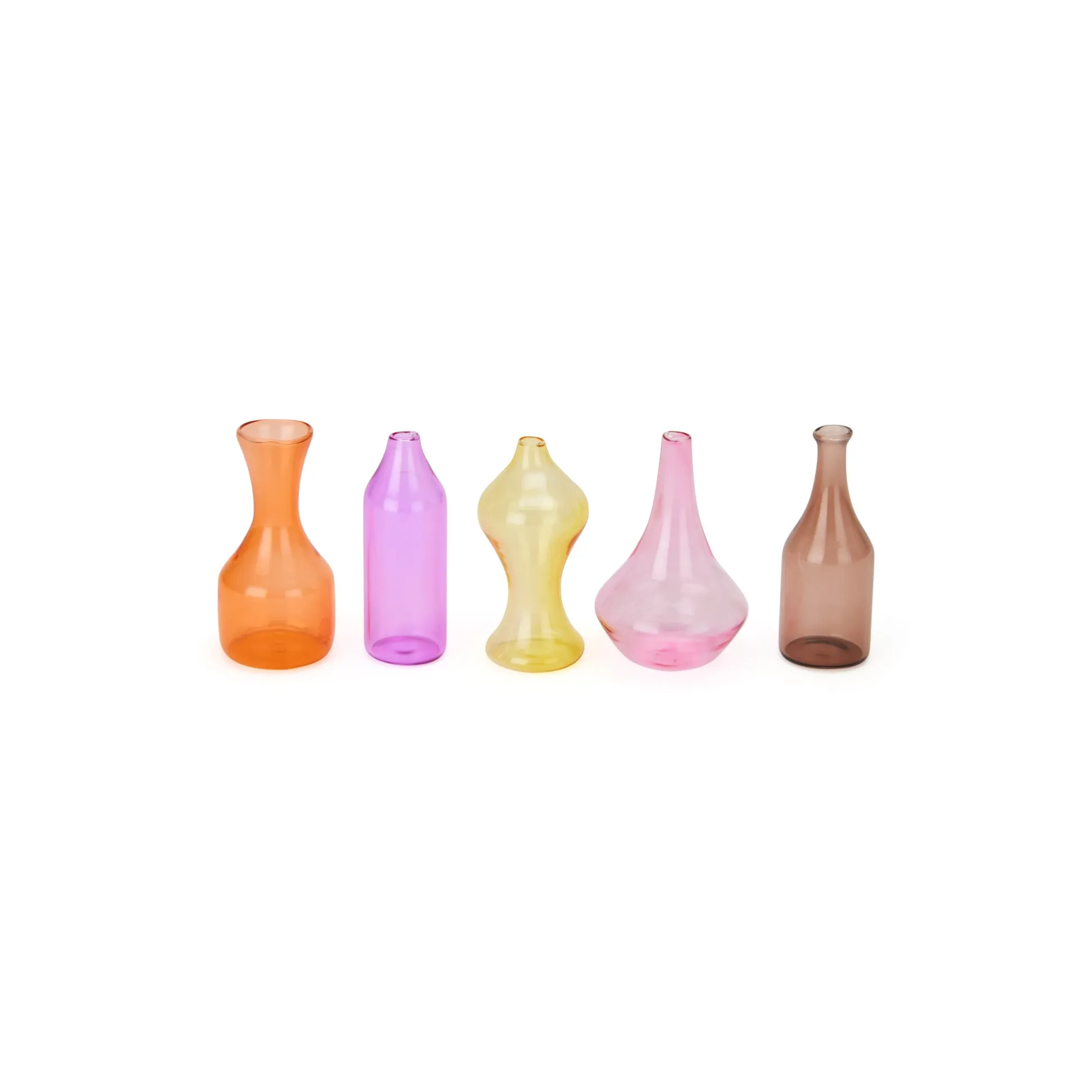 Malmaison Mini Glass Vases - Set of 5