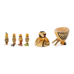 Mama Bird with Four Babies Nesting Doll
