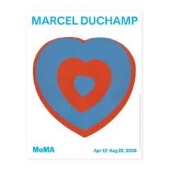 Marcel Duchamp Exhibition Poster - Fluttering Hearts