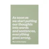 Marcel Duchamp Quote Mantlepiece Card